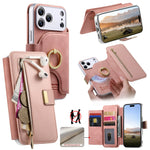 2-in-1 Detachable MagSafe Leather Wallet Case with Ring for iPhone 17 Series