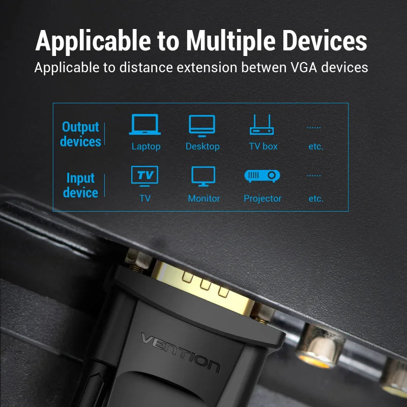 Vention Gold-Plated VGA Extension Cable