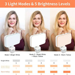 FANGTUOSI Rechargeable LED Clip-On Selfie Light with 3 Brightness Modes