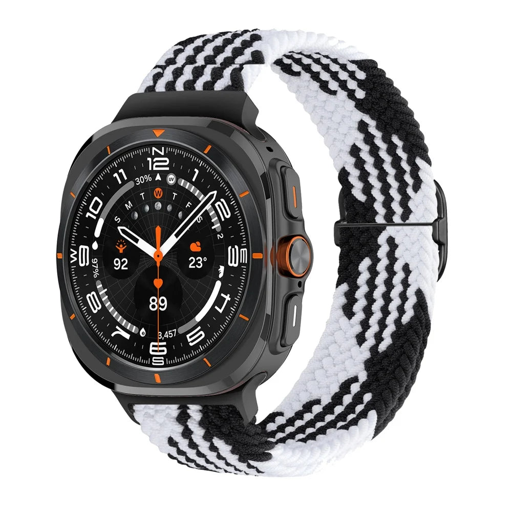 Nylon Woven Adjustable Buckle Watch Band for Samsung Galaxy Watch Ultra 2