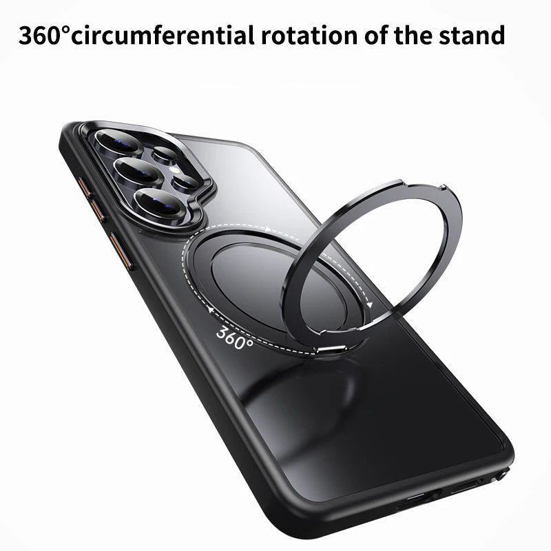 Shockproof Magnetic Case with Rotating Kickstand for Samsung Galaxy S26 Series