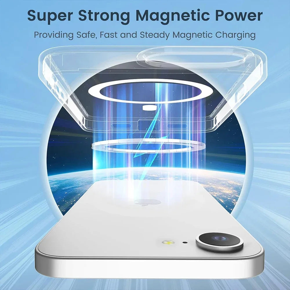 Shockproof Hybrid Clear MagSafe Case for iPhone 16e
