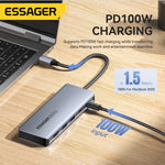 Essager USB-C Hub with M.2 SSD Enclosure – Expand Connectivity & Storage