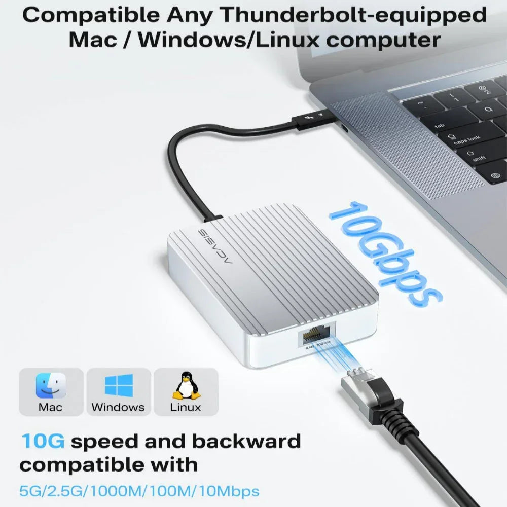 Acasis 10Gbps USB-C to RJ45 Network Adapter