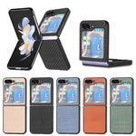 Carbon Fiber Texture Protective Phone Case for Samsung Galaxy Z Flip 5