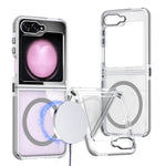 Transparent Magnetic Case with Wireless Charging Attachment Point for Samsung Galaxy Z Flip 5