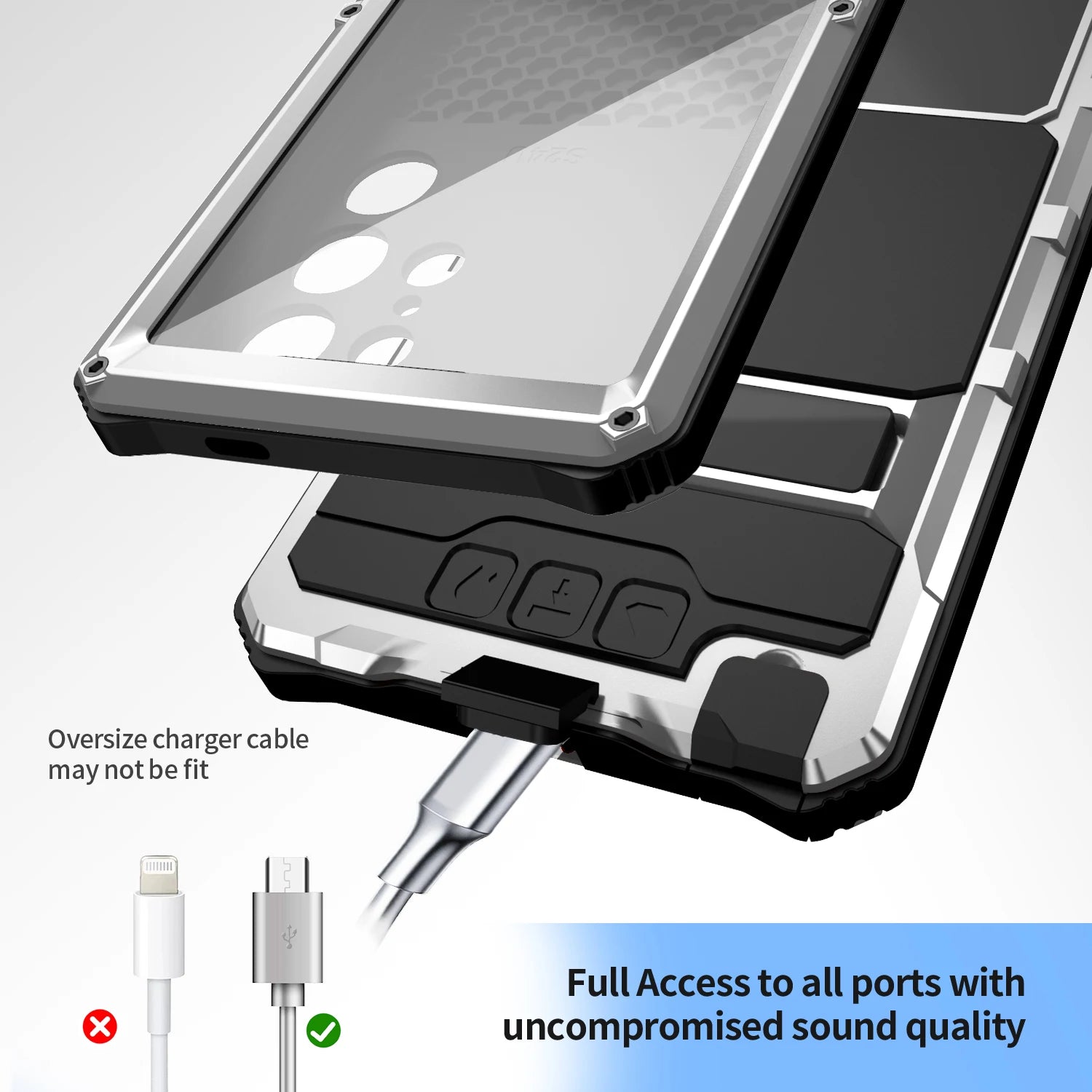 360° Heavy Duty Protective Case for Samsung Galaxy S24 Ultra