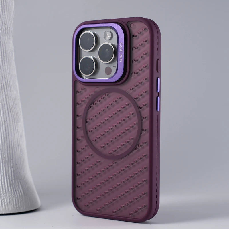 Translucent Mesh Cooling MagSafe Case for iPhone 16 Series