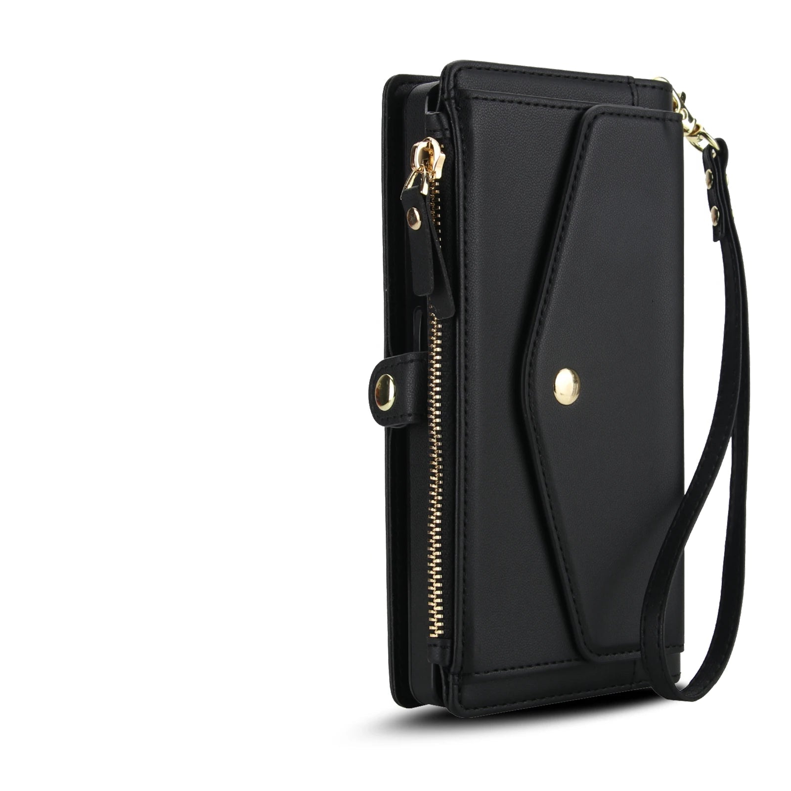 Crossbody Magnetic Leather Wallet Case for Samsung Galaxy S25 Series
