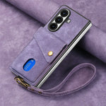 Leather Kickstand Case with Card Pocket for Samsung Galaxy Z Fold 8 Ultra