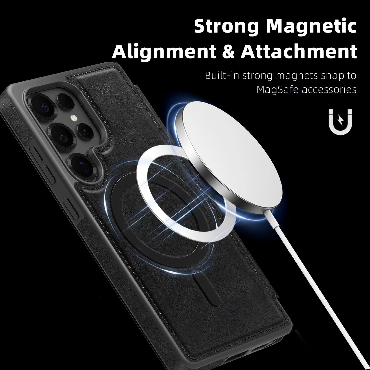 Samsung Galaxy S25 Series PU Leather Magnetic Wallet Flip Case