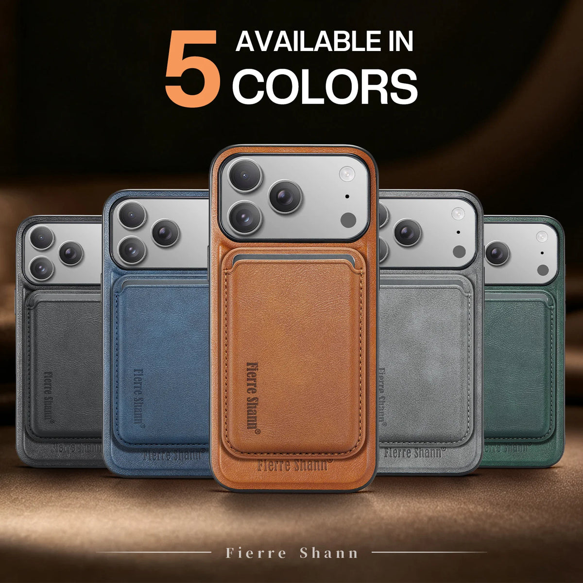 Leather MagSafe Case with Detachable 3-Card Holder for iPhone 18 Series