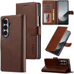 Samsung Galaxy Z Fold 7 Slim Leather Wallet Case with Kickstand