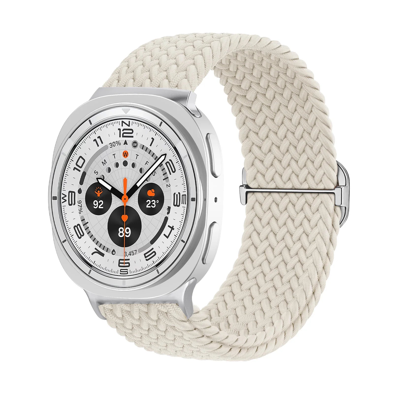 Adjustable Braided Nylon Bracelet for Samsung Galaxy Watch 8 / Galaxy Watch 8 Classic
