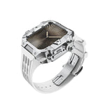 Luxury Stainless Steel Case & Silicone Strap Modification Kit for Apple Watch Series 10 (46mm)