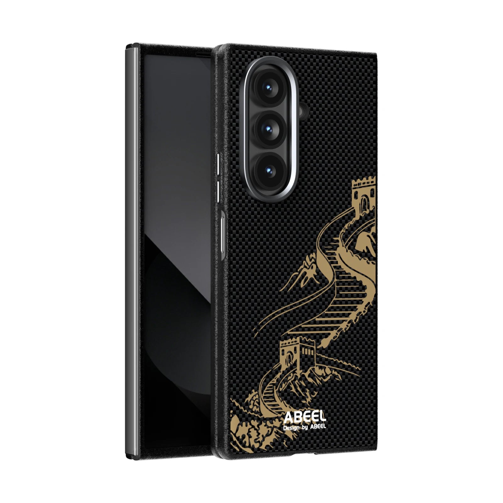 Shockproof Carbon Fiber Texture Magnetic Case for Samsung Galaxy Z Fold 7