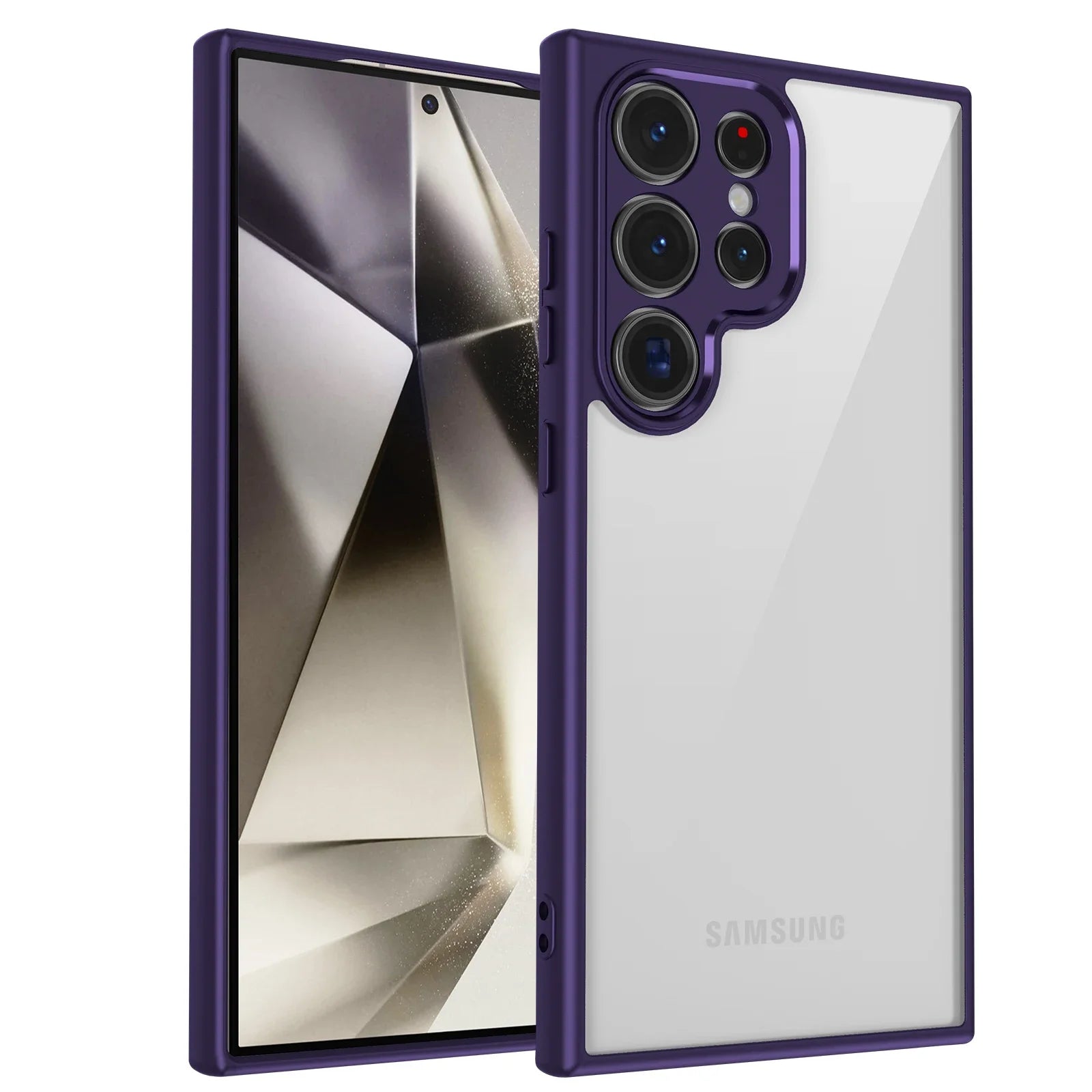 Shockproof Armor Matte Frosted Clear Case with Lens Protection for Samsung Galaxy S25 Series