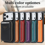 Shockproof Leather MagSafe Case with Detachable Zipper Wallet for iPhone 17 Serie