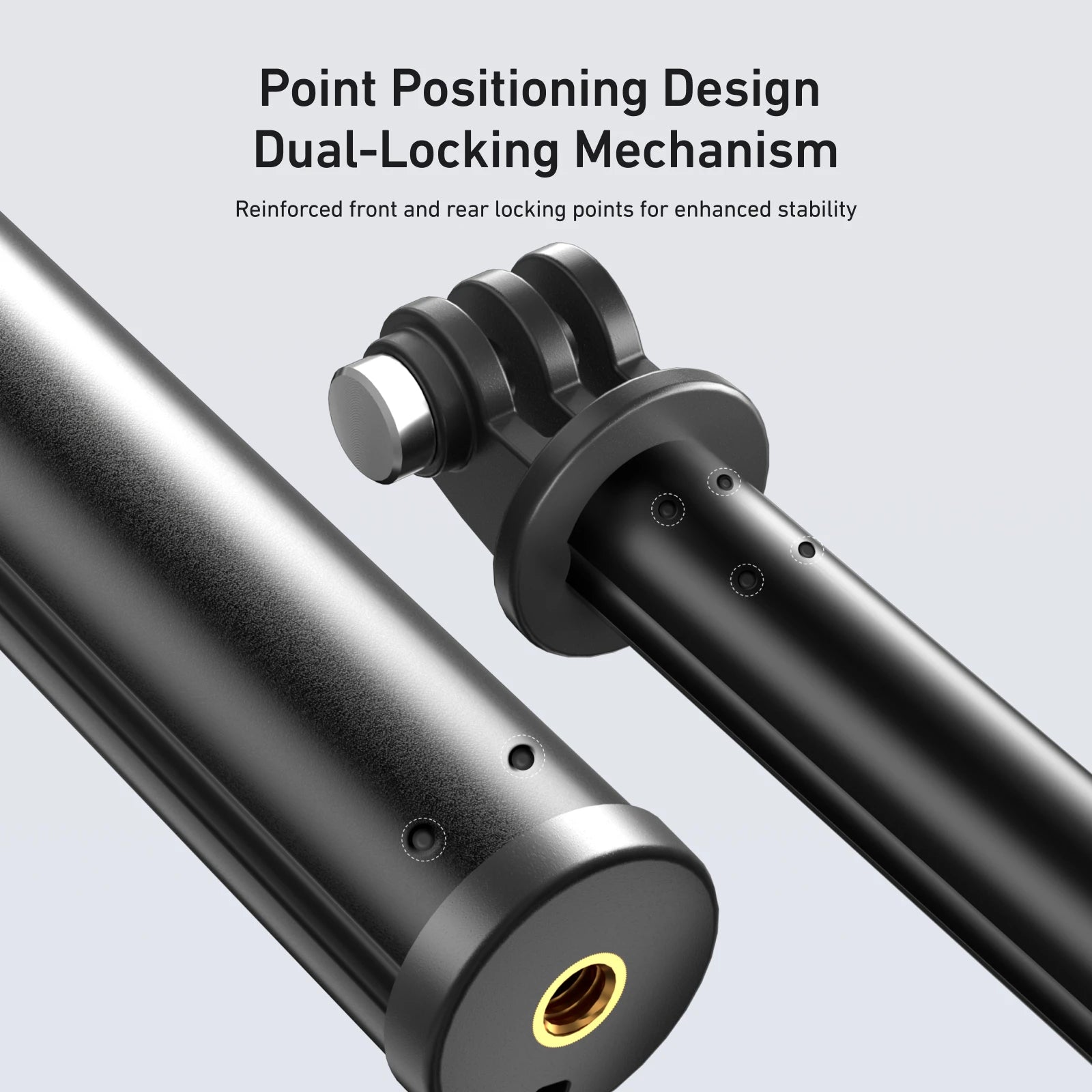 TELESIN Portable Aluminum Selfie Stick Tripod for Action Cameras