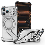 Shockproof Frameless MagSafe Case with 360° Rotating Grip Ring Stand for iPhone 18 Series
