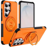 Shockproof Magnetic Case with 360° Rotating Ring Stand for Samsung Galaxy S24 Ultra