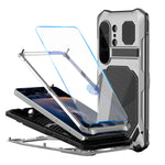 Heavy-Duty Aluminum Case with Glass and Camera Stand for Samsung Galaxy S26 Ultra