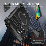 Heavy Duty MagSafe Case with Rotating Stand for iPhone 16 Series