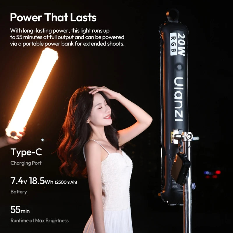 Ulanzi UA20C 20W RGB Magnetic Air Tube Light