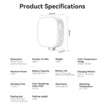 TELESIN Magnetic Clip-On Selfie Ring Light