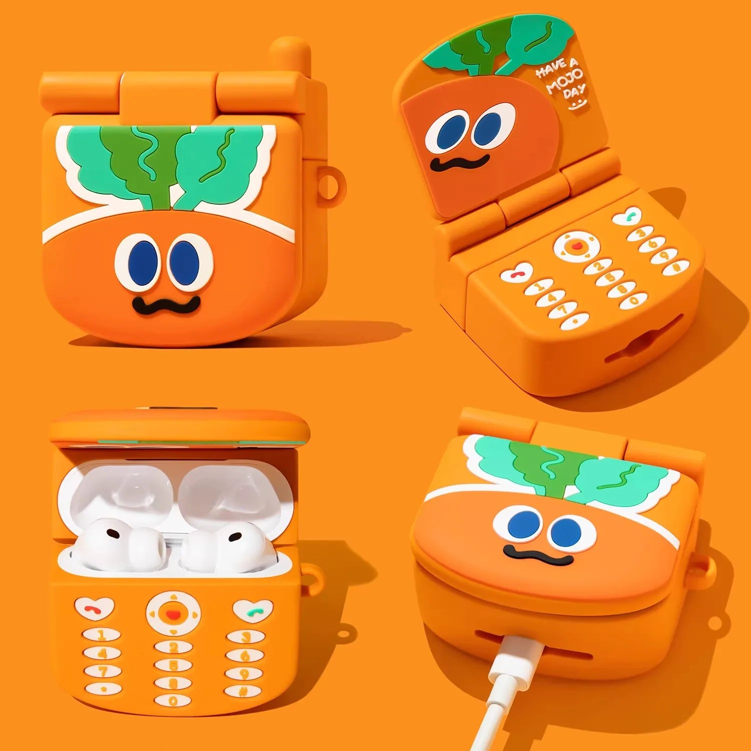 Carrot Style Silicone Protective Case for AirPods Pro 3