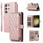 Premium Quilted Leather Crossbody Wallet Case for Samsung Galaxy S26 Series