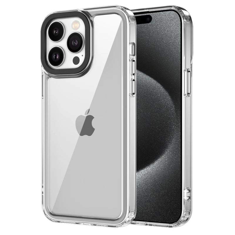 Luxury Protective Clear Acrylic Case for iPhone 15 Series
