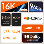 CABLETIME HDMI 2.2 Cable 16K 96Gbps with 4K@480Hz Support