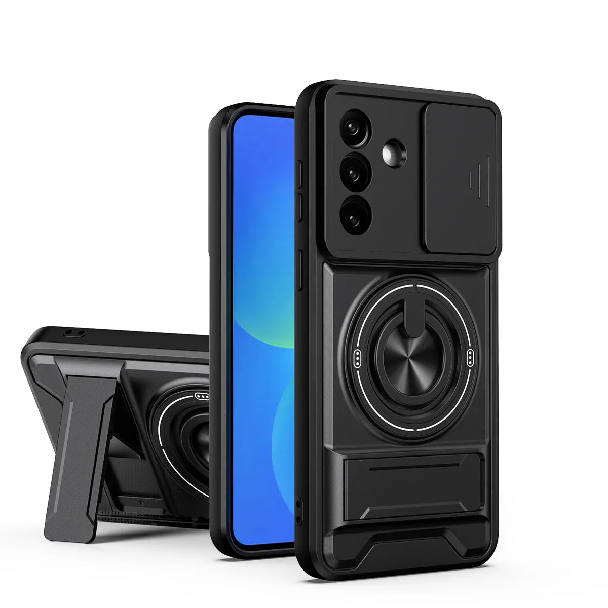 Samsung Galaxy A27 Armor Case with Slide Camera Lens Cover