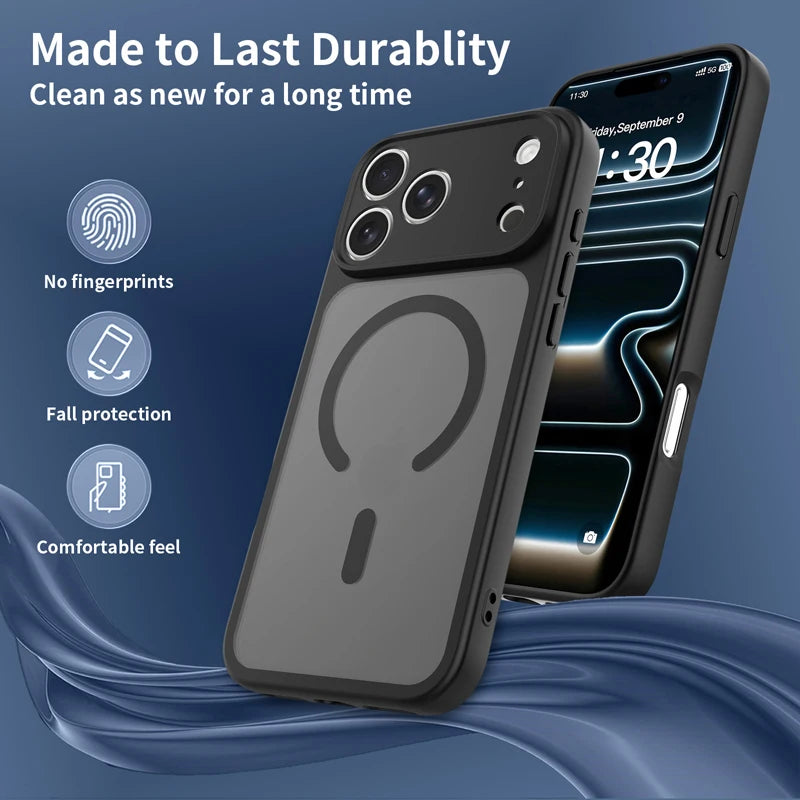 Matte Anti-Fingerprint MagSafe Case with Drop Protection for iPhone 18 Series