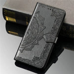 Premium Leather 3D Engraved Flip Wallet Case for iPhone 17 Series