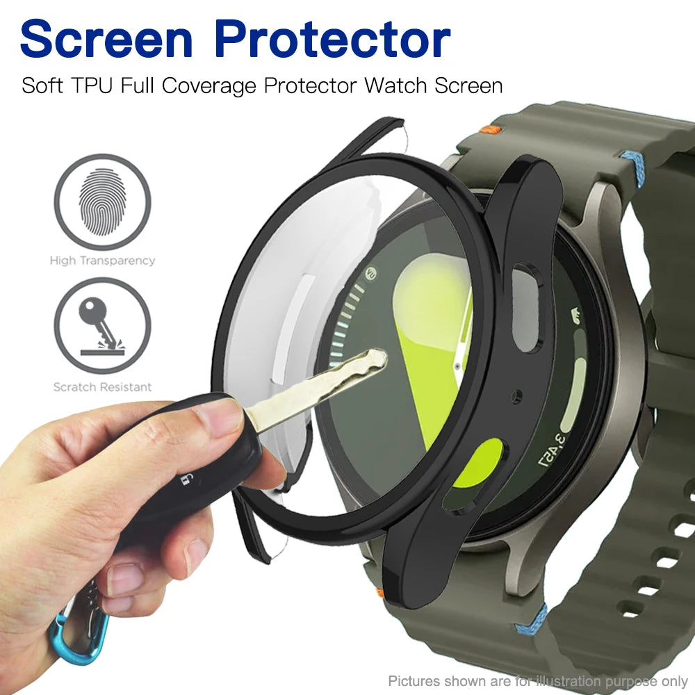 Full Coverage Bumper TPU Protective Case for Samsung Galaxy Watch 7