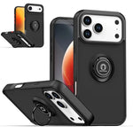 Shockproof Armor Matte Case with Magnetic Ring Holder for iPhone 17 Series