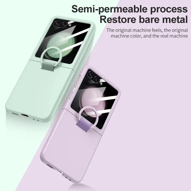 Liquid PC Protective Case with Glass Screen for Samsung Galaxy Z Flip 7