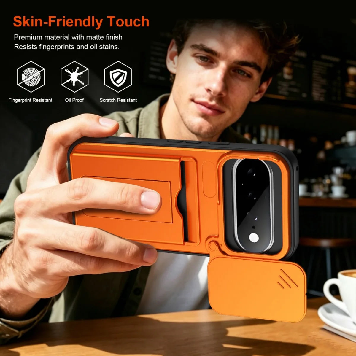Matte Sliding Lens Protection Case with Fold-Out Kickstand for Google Pixel 11 Series