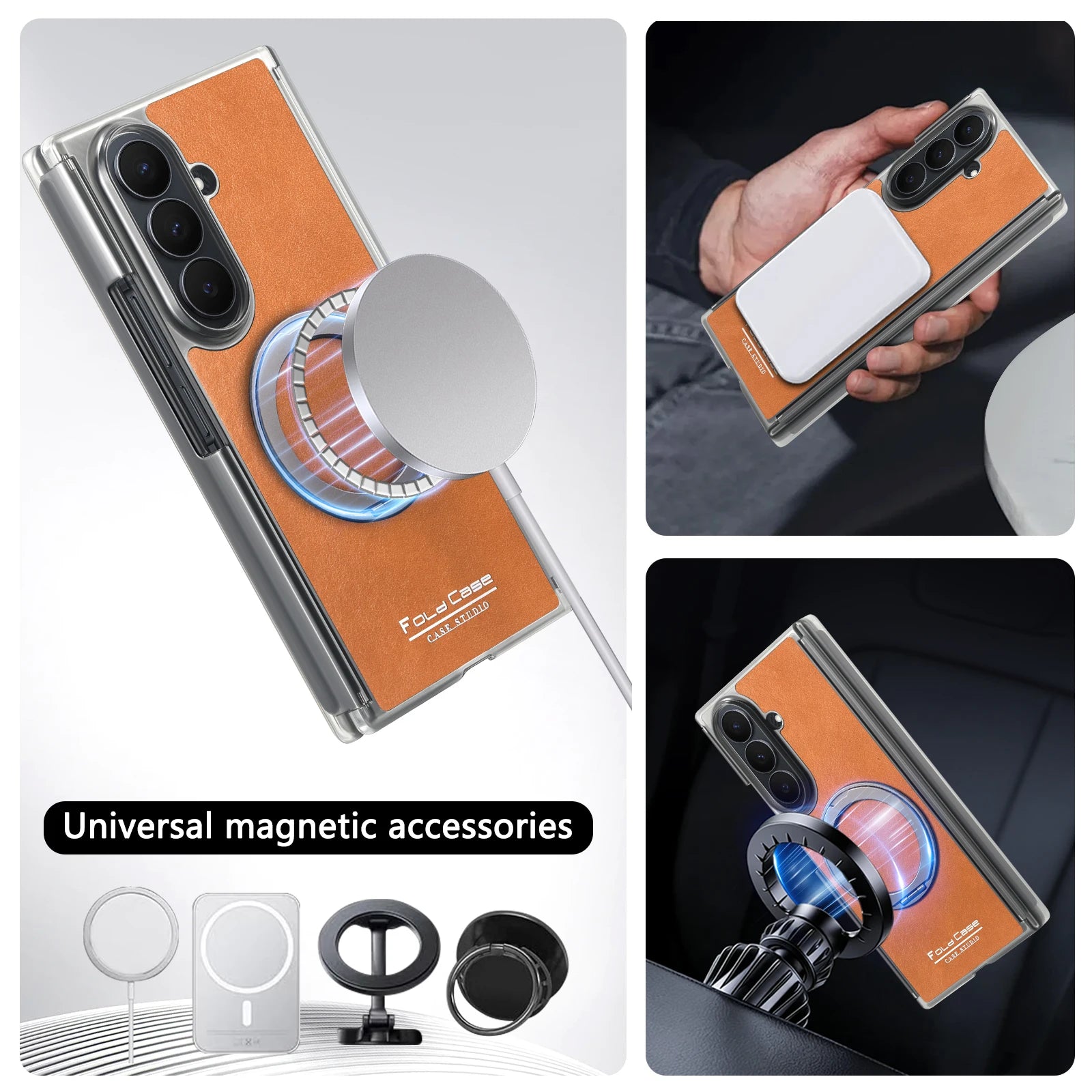 Shockproof Magnetic Case for Samsung Galaxy Z TriFold with 360° Stand