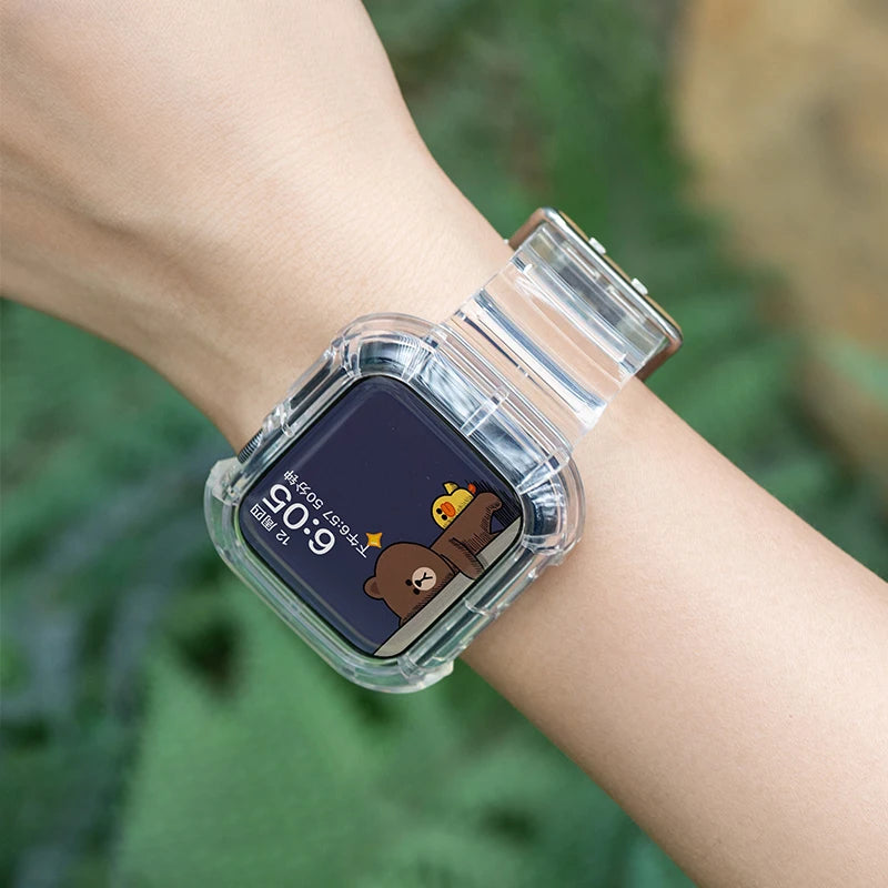 Protective Silicone Case + Wristband for Apple Watch
