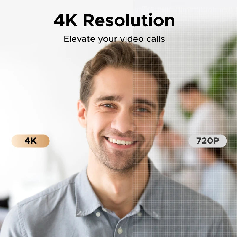 UGREEN 4K 8MP Webcam with PDAF Auto Focus & Dual AI Noise Reduction Microphones