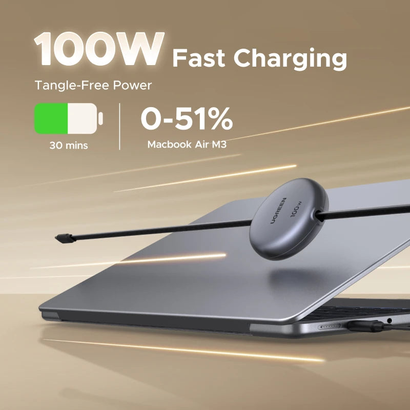 UGREEN 100W USB-C to USB-C PD Retractable Fast Charging Cable