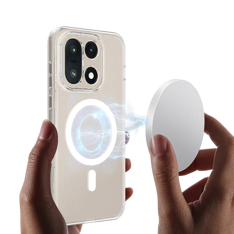 OnePlus 15 Shockproof Magnetic Transparent Case