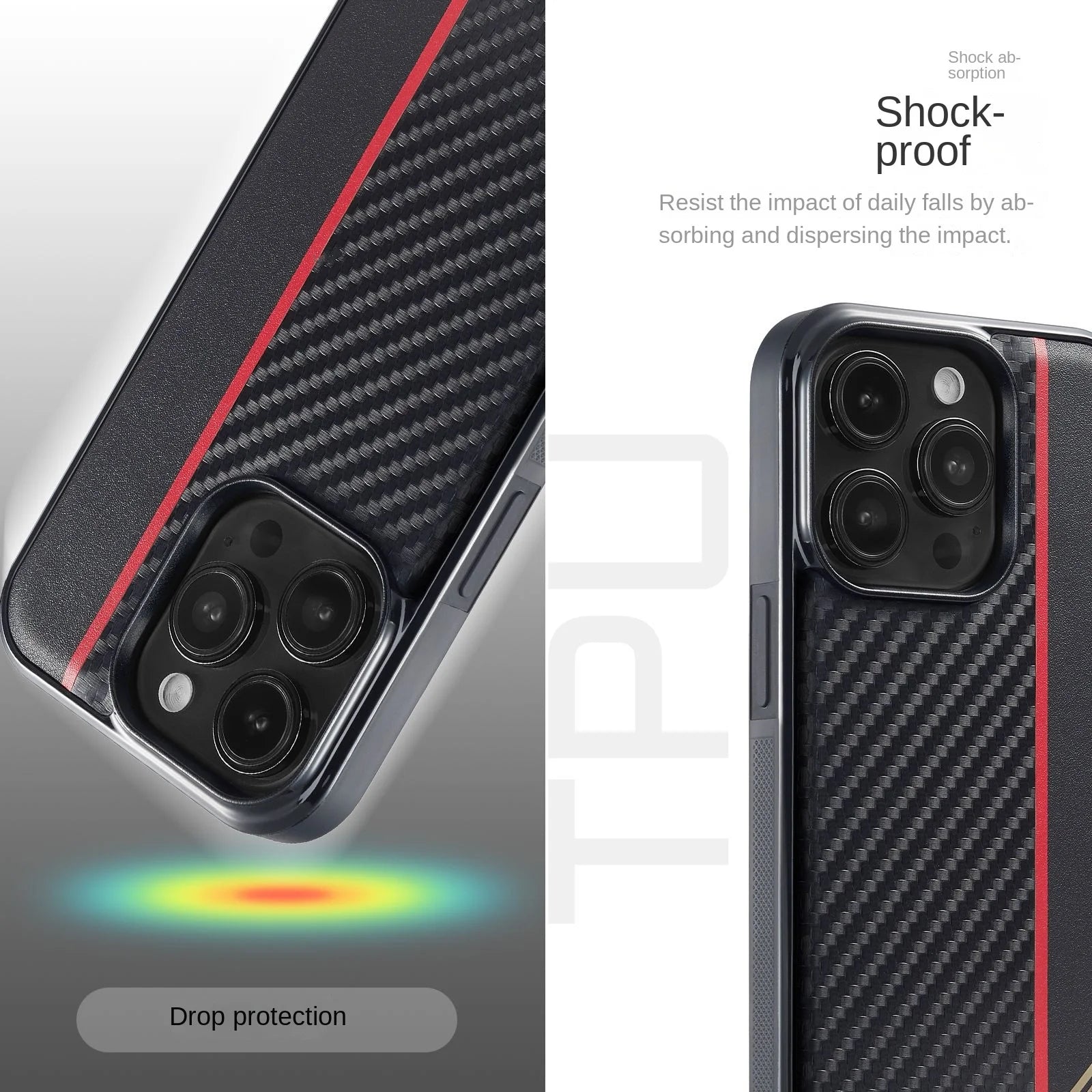 Luxury Leather Shockproof Phone Case for iPhone 15 Series