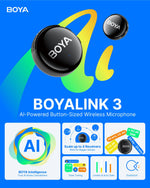 BOYA BOYALINK 3 Mini Wireless Lavalier Microphone
