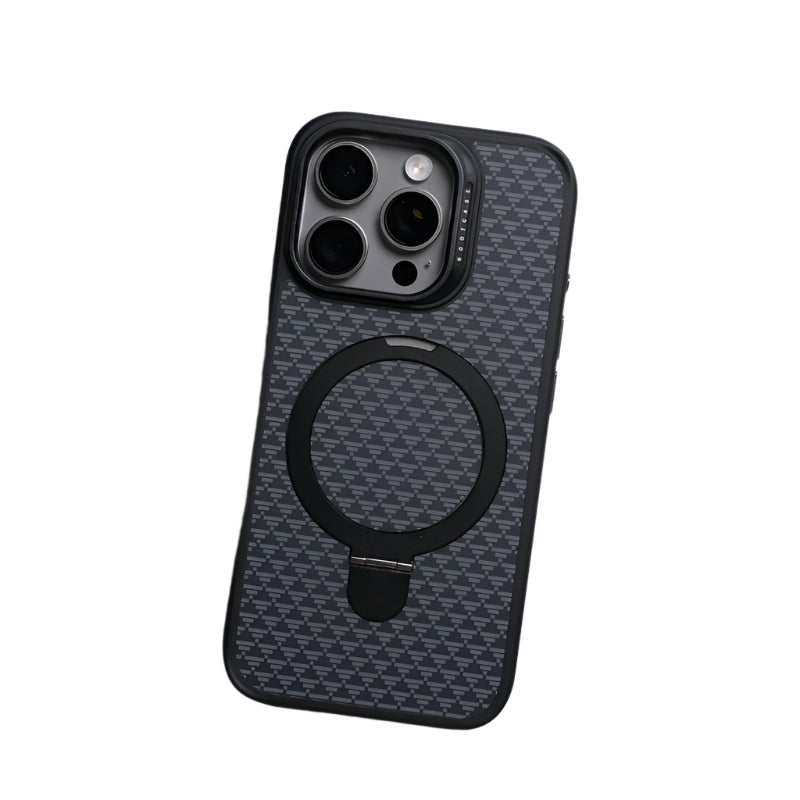 Creative Frosted MagSafe Case with Metal Kickstand for iPhone 16 Series