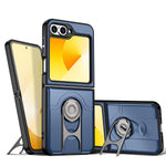 Military-Grade Protective Case with 360° Rotating Ring Stand for Samsung Galaxy Z Flip 6