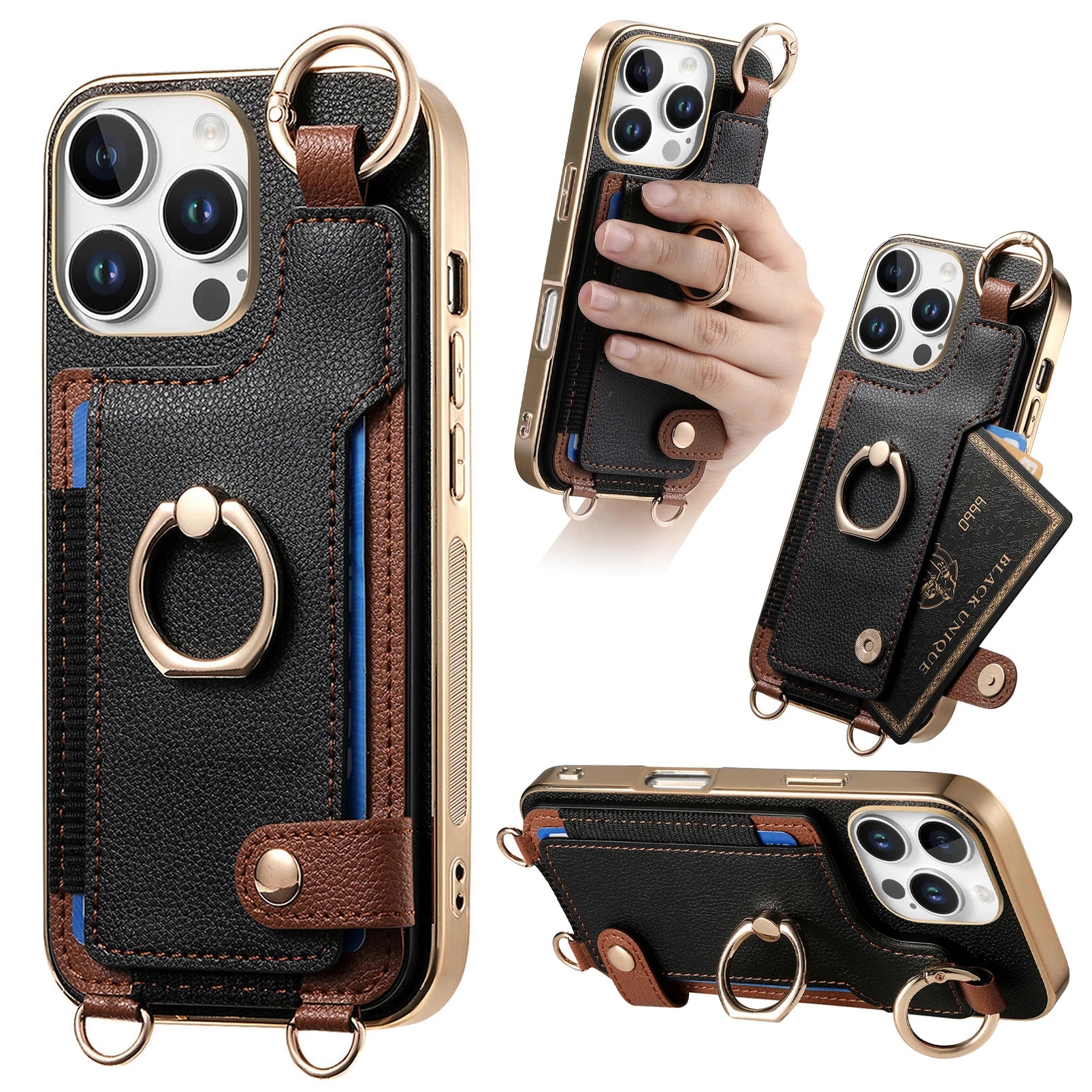 Protective Crossbody Wallet Case for iPhone 15 Series